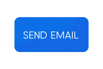 Aufkleber - Blue Rectangular Send Email Button Digital Interface Element Isolated on White Background Transparent P N G 4 K H D Image Stock Photo Download 2025 2026 Latest New Full