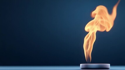 Aufkleber - Burning Flame on Dark Background