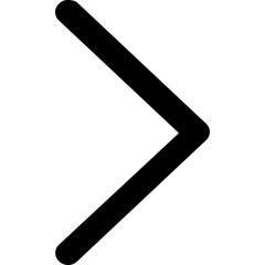 Poster - Black arrow pointing to the right direction on a white background in a simple and clean design style
