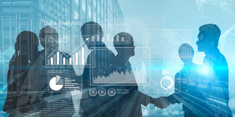 Poster - Business data analysis dashboard showing charts, statistics, and performance metrics for decision-making, revenue tracking, and strategic planning in organizations Vouch