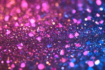 Poster - Glitter particles falling in vibrant colors creating a seamless, shimmering background, lot of glitter particles falling seamless
