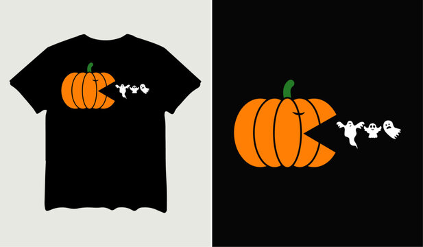 Funny Halloween pumpkin t-shirt design for t-shirt quotes or poster svg printable cut file