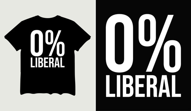 0% liberal t-shirt design for t-shirt quotes or poster svg printable cut file