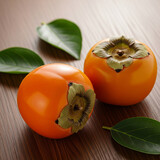persimmon, fresh persimmon, ripe persimmon, red persimmon, orange persimmon, persimmon on white background, chocolate persimmon
