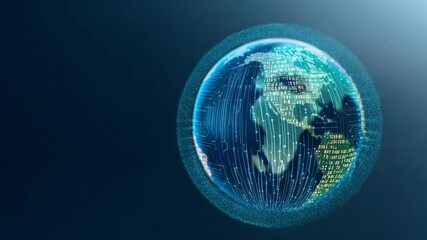 Aufkleber - Digital Earth: A vibrant depiction of planet Earth, enshrouded in an ethereal glow, symbolizes the interconnectedness of the digital world. The image evokes a sense of global unity.
