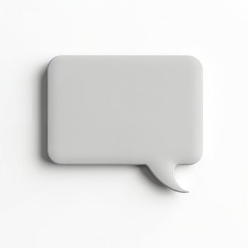 Speech bubble icon on white background. Communication concept, dialogue, chat, social media, conversation, message. Blank dialog balloon, isolated design element with space text.