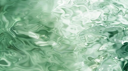 Fototapete - Swirling emerald green fluid shapes with marbled texture. Background image of 3D rendering digital wave with green wavy line. Digital art for abstract and dynamic design. Fluid and liquid. AIG51.