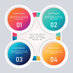 Poster - Infographic options banner vector template for business web design process and presentation