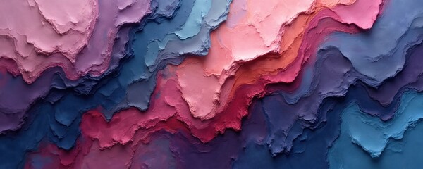 Aufkleber - Abstract artistic illustration featuring vibrant colors. Flowing layered design creates dynamic visual texture with multiple layers. Suitable design resource for print, web projects, decor.