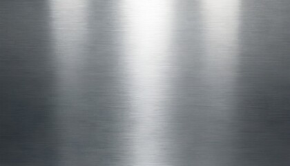 Poster - Brushed metal texture background with two light streaks. Silver, grey color, polished steel. Modern minimalist geometric abstract design with line, gradient. Tech, industrial concept for presentation.