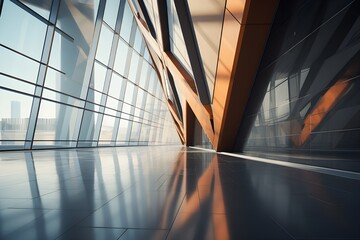 Abstract Architecture: Intriguing angles and lines in a modern building, creating an abstract and thought-provoking visual experience
