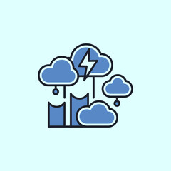 Poster - Cloud computing icon vector illustration, Technology and AI concept