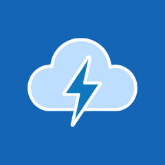 Poster - Cloud computing icon vector illustration, Technology and AI concept