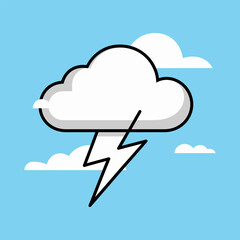 Poster - Cloud computing icon vector illustration, Technology and AI concept