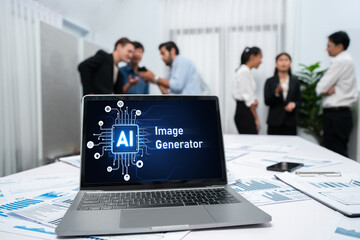 Poster - Generative AI virtual assistant tools for prompt engineer and user for ease of engage artificial intelligence AI technology help people to work with generative AI functions by prompting the AI brisk