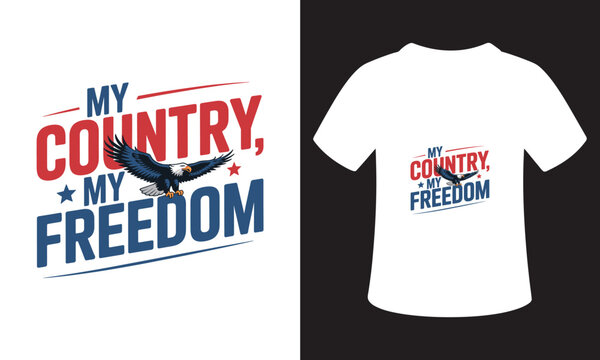 T-Shirt Design Motivational Writing For Patriotism