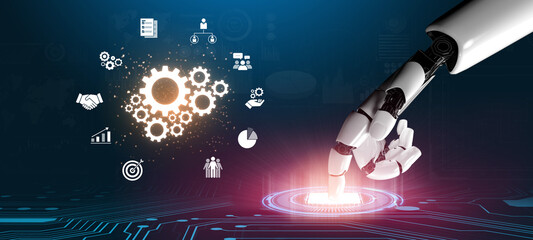 Poster - AI supports teamwork through virtual collaboration tools, intelligent scheduling, and shared assistant platforms for productivity and joint success. Vouch