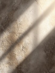 Poster - A refreshing stone gentle light background adorned with a light, airy texture. The sunlight peeks through the window, illuminating the background and creating subtle shadows. The tones