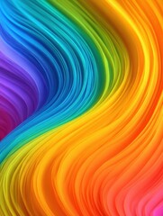 Poster - bright and colorful web banner with a swooping rainbow