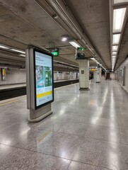 Aufkleber - Modern digital advertising displays in urban subway stations trends and design perspectives