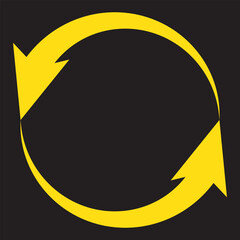 Fototapete - Refresh recycle icon, symbol. Reload, refuse, rotate black logo design. Vector