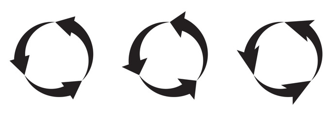 Fototapete - circle arrow icon set. circular arrow icon, refresh, reload, rotation. Green recycle vector icon symbol. Repeat and reload icons set and arrow rotation circle