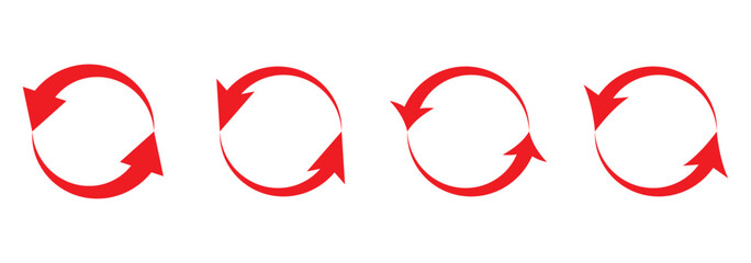 Fototapete - rotate arrow icon, refresh and reload icon vector illustration