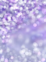 Poster - Soft, blurred bokeh background in shades of lavender and white, offering a tranquil space with ample room for creative text placement.