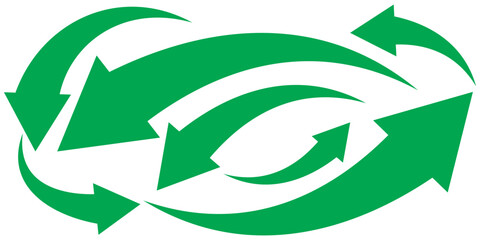 Fototapete - Long arrows icon. Long curved hand drawn arrow isolated.