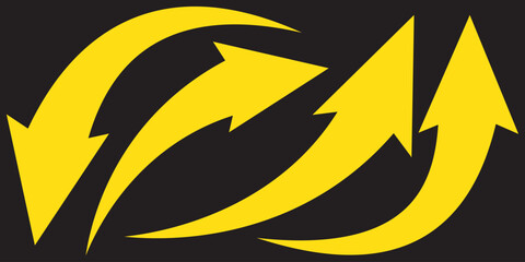 Fototapete - Long Arrow Vector. Flat Style Arrow Symbol. Vector Illustration. Long curve arrow icon.