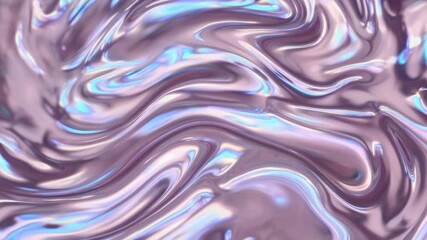 Fototapete - Metallic liquid surface displaying mesmerizing iridescent colors, flowing with dynamic pearlescent texture, creating hypnotic abstract visual background radiating vibrant gradient elegance