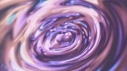 Fototapete - Metallic liquid swirls and creates mesmerizing abstract patterns, with iridescent colors shifting and blending seamlessly, suitable for creative projects, motion graphics, and visual effects