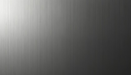 Poster - Metalic hairline paper texture background, gradient from bright to dark. Stainless steel or brushed metal surface, empty with vertical lines pattern, modern minimal design for backgrounds or textures.
