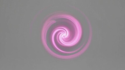 Poster - Bright pink vortex spinning and swirling smoothly on a gray background, creating a mesmerizing visual effect, perfect for various video projects