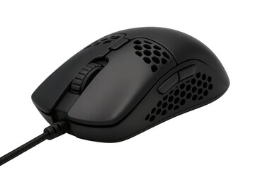 Poster - Modern gaming mouse with a honeycomb design, offering precision and comfort for competitive gaming