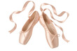 © whitestorm - Elegant pink ballet pointe shoes isolated on transparent background, graceful pose