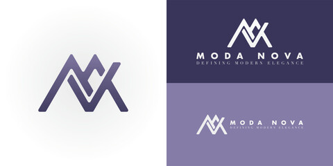 Poster - Stylish MN monogram logo for fashion brands. Its clean lines and modern design make it ideal for clothing companies seeking a sophisticated and versatile emblem.