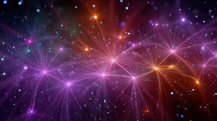 Poster - Colorful Mist with Microbacteria Bloom in Abstract Background