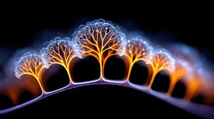 Poster - Cellular Membrane Structure Displaying Light and Natural Patterns