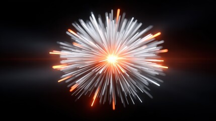 Fototapete - Futuristic Macro of Glowing Quantum Burst in Foggy Environment