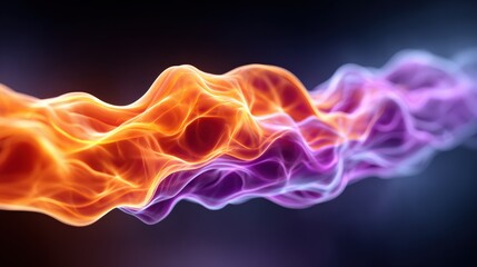 Poster - Close-up of Energized Plasma Particles in Electric Flow