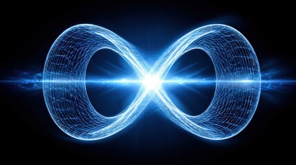 Fototapete - Quantum Energy Fields in Crystalline Structures Representing Infinity