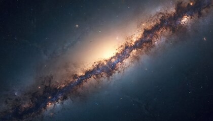 Wall Mural - stunning illustration of milky way galaxy. deep space image with millions stars, planets. celestial 