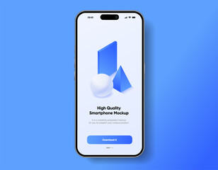 Poster - realistic smartphone mockup. mobile phone vector with isolated on white background. device front vie