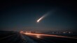 © Gajah - Celestial symphony: A mesmerizing dance between a comet and a highway lights
