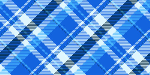 Aufkleber - Blue plaid pattern. Seamless textile design, classic and stylish. Perfect for backgrounds, fashion, or graphic elements. Versatile and eyecatching.