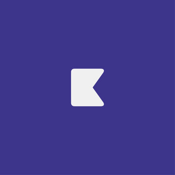 Letter K logo icon flat vector design