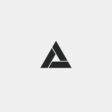 Triangle logo icon flat vector design