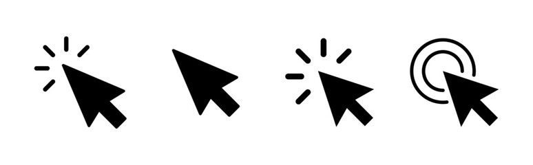 Aufkleber - Click icon set. pointer arrow icon. cursor icon vector