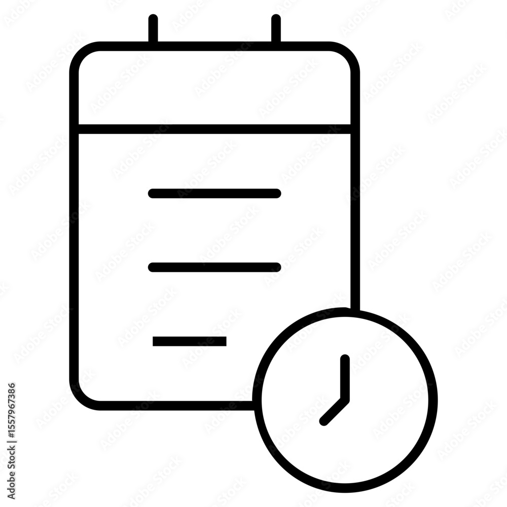 class schedule, calendar, timetable, schedule, education icon Stock ...